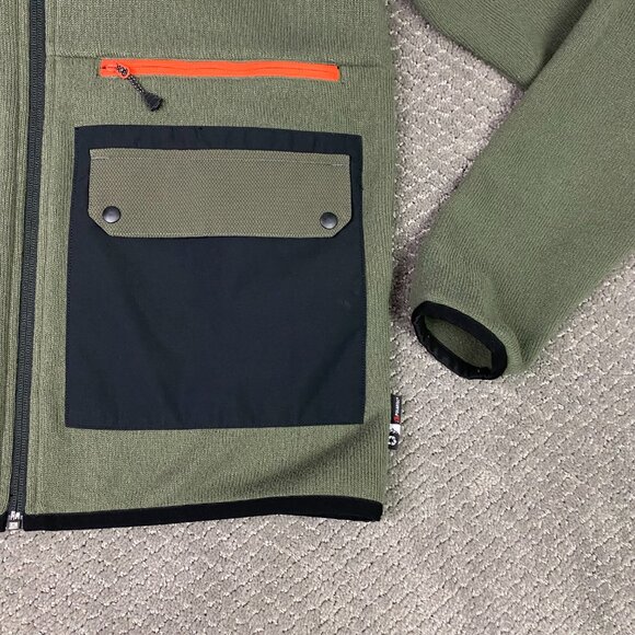 Picture Organic Clothing Fleece Jacket Men's Medium Green Polartec Full Zip - Picture 3 of 15